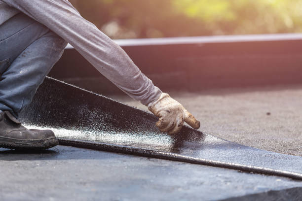 Professional Basement Waterproofing technician working in Caledonia, OH